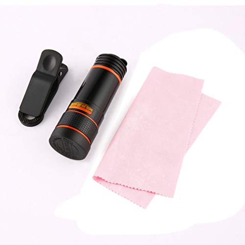 Portable Monocular Telescope Long Focus Lens for Digital Camera & Mobile Phone (Black)(12x Magnification)