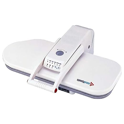 Presse à Repasser à Vapeur Mega par Speedypress - Taille Régulier (64cm x 27cm; 1.400watt) pour un Repassage Rapide (+ Une Housse et une Bande en Mousse Extra PVC 45,00 € et Autres Accessoires)