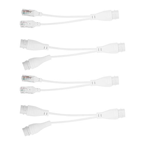 Set de 2 Adaptadores POE Splitter Separator Cable, Inyector Resistente a la Lluvia Compatible IEEE802.3af para Cámaras IP y AP con Cable Cat5/5e/6 miniatura 2
