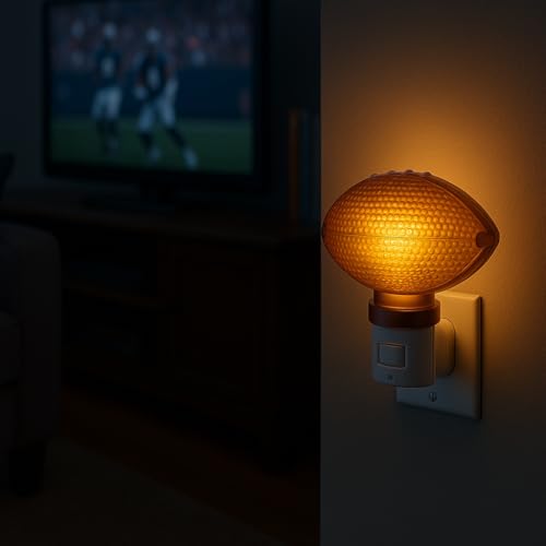 Image of Novelty Lights LED Lamp Football Shape Sports Decoration Night Light with Swivel Plug