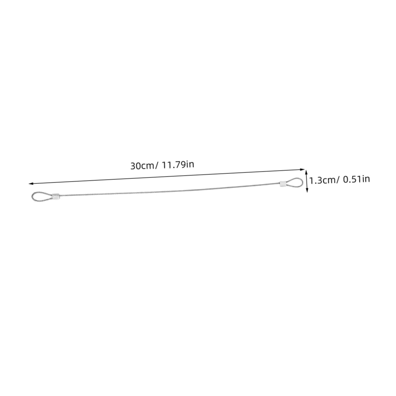 Healifty Efficient Fixation 20 Stainless Steel Safety Cable Loops Wire Rope Aluminum Sleeves for Secure Handling