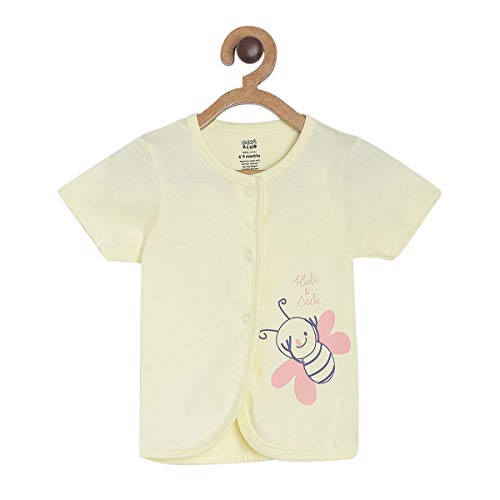 Image of miniklub Baby Short Sleeve Knitted Cotton Front Open Vest, Pack of 3 (Multi Color)