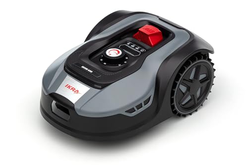 IKRA Robot cortacésped iROM 600 para céspedes de hasta 600 m², WiFi o Bluetooth, Control por App, multizona, Incl. estación de Carga & Sensor de Lluvia, 6 Cuchillas de Repuesto IKRA Robot cortacésped iROM 600 para céspedes de hasta 600 m², WiFi o Bluetooth, Control por App, multizona, Incl. estación de Carga & Sensor de Lluvia, 6 Cuchillas de Repuesto