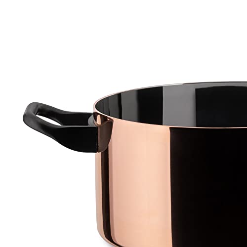 Alessi Officina 20 cm Casserole with 2 Handles, Gold, 26 x 26 x 11.50 cm - Image 4