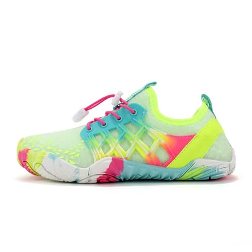Zapatos de agua de gran tamaño, zapatos de playa para hombre, zapatos de playa, antideslizantes, con agujetas de natación, unisex, verde, 42
