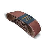 POWERTEC 6 x 48 Inch Sanding Belts, 10PK, 400 Grit Aluminum Oxide Belt Sander Sanding Belt for Bench Belt Sander, Wood & Paint Sanding, Metal Polishing (110720)