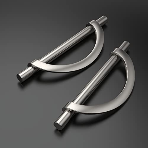 Amerdeco 10 Pack Brushed Satin Nickel Cabinet Pulls - 128mm Hole Centre Kitchen Hardware for Modern Bathroom and Dresser Drawers - Image 2