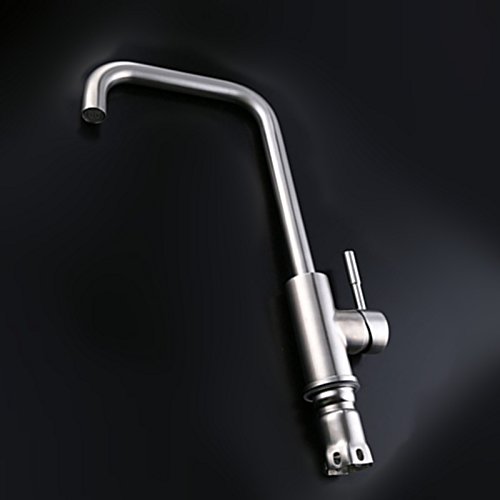Grifo de cocina giratorio de acero evita salpicaduras en lavavajillas 3