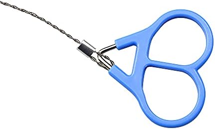 suaywo Stainless Steel Wire Saw Grip Rings with Scroll Handsaws Hunting Outdoor Hiking Emergency Rescue Gear Kit for Wood and Plastic, Portable Hand Chainsaw Ideal for Camping Survival Tool