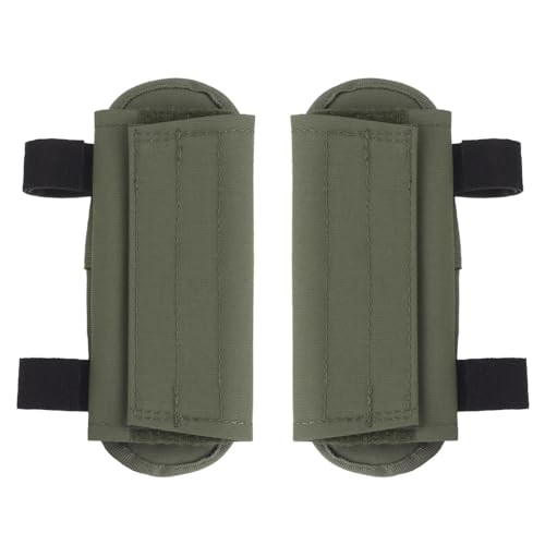 Hdlsina 2 Pack Tactical Vest Shoulder Pads Breathable Universal Shoulder Strap Pad for JPC Tactical Vest (Green)