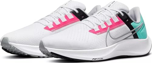 Nike Air Zoom Pegasus 38 Mens Running Trainers CW7356 Sneakers Shoes (UK 10 US 11 EU 45, White Wolf Grey Hyper Pink 102)3