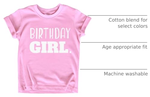 Image of Birthday Girl Shirt Toddler T-Shirt Kid Birthday Party Outfit Tee Gift for Girls 1st 2nd 3rd 4th 5th 6th 7th 8th Tops
