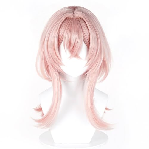 maysuwell Cute Pink Anime Cosplay wig Cos Bird Role Women Middle Length Straight Hair Heat Resistant Synthetic Halloween, Anime & Game Con Costumes