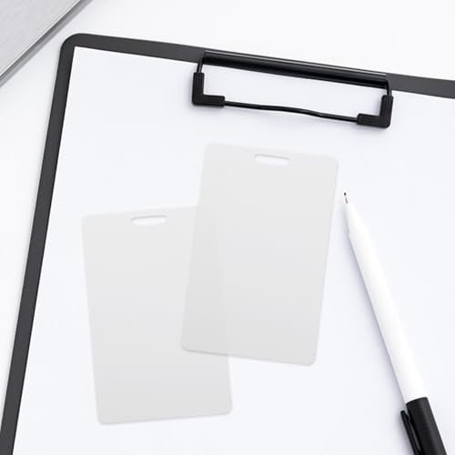 Tarjetas de presentación en blanco personalizables, PVC resistente de 86x54mm para bodas, 100 un 5