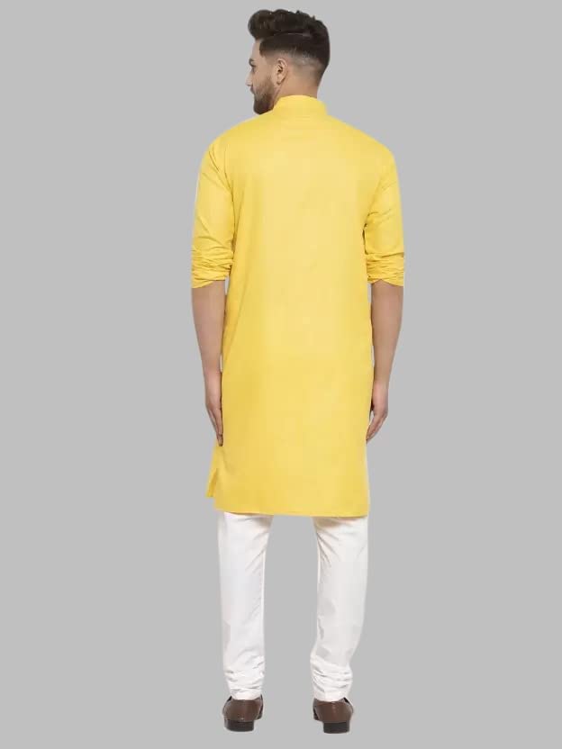 Image of Luxrio Kurta for Men Cotton Blend Long Solid Straight Fit