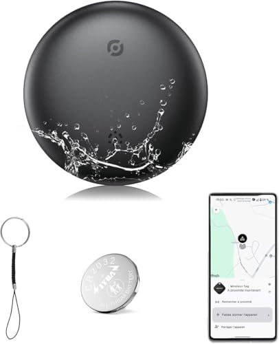Traceur GPS Android et Apple, Localisateur Fonctionne avec l’app Google et Apple Localiser, ImperméAble Bluetooth Localisateur, Smart Tag pour Les...