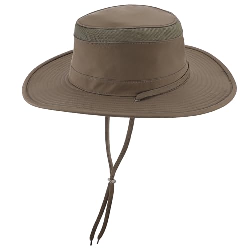 Image of Home Prefer Classic UPF 50+ Men's Sun Hat Wide Brim Bucket Hat UV Protection Fishing Hat for Men Beach Safari Gardening Golf