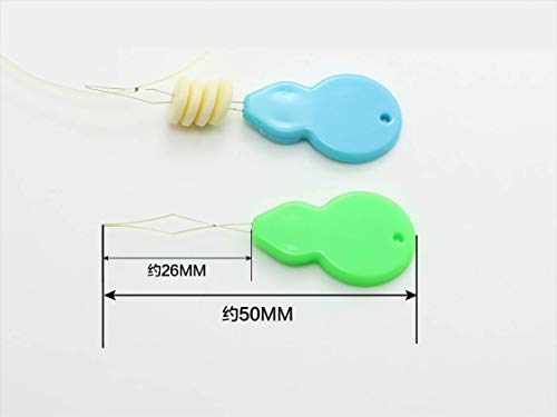 HuiYouHui 50pcs Gourd Shaped Needle Threaders,Multicolor Stitch Insertion Hand Machine Sewing Tool, DIY Needle Threader Tool