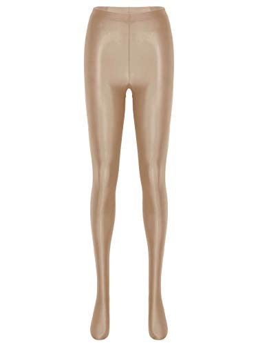 Women Shimmery High Waist Pantyhose Footed Tights Nylon Stockings Leggings4