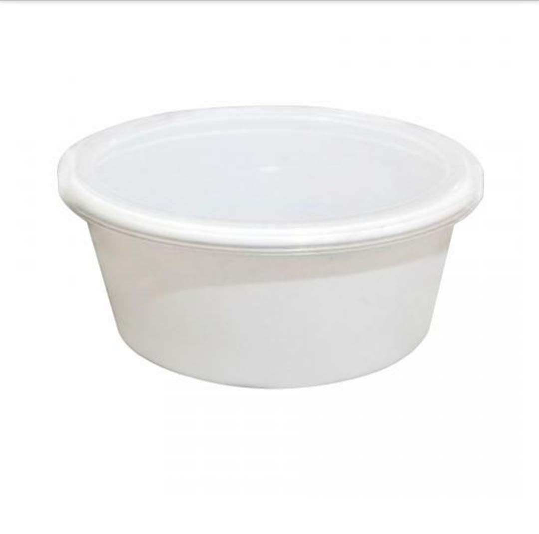 Dharj with DJ Round Plastic Containers with lid for Food Storage 250ml (Pack of 20) Microwave Safe,Kitchen Storage,Reusable Plastic containers for Food delivery,Fridge Storage,etc.