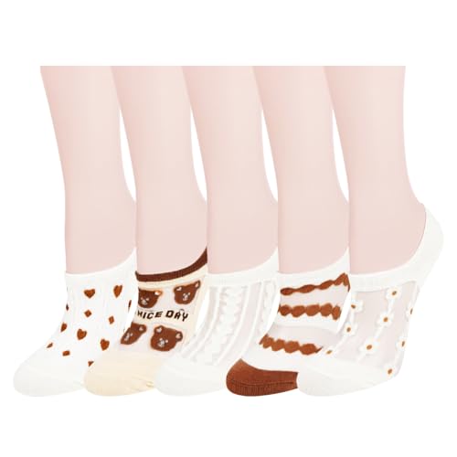Image of Benefeet Sox Sheer No Show Socks for Women Girls Lace Mesh Low Cut Liner Socks Ultra Thin Nylon Invisible No See Footies Sock