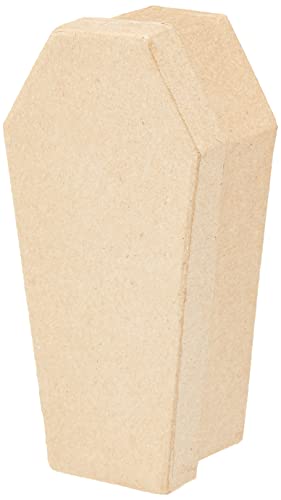 Clairefontaine ES Décopatch BT059C - Un support en papier brun mâché 12,5x6x4 cm, Boite cercueil