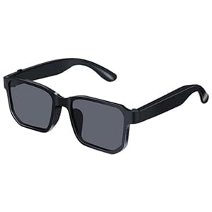 Bluetooth Sunglasses, Bluetooth 5.3 Audio Resist Blue Light Glasses, Voice Control and Open Ear Style Smart Glasses, Listen Music and Calls with Volume up Down, Ip45 Water-Proof Daily Deals