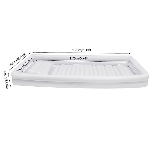 Aufblasbare Badewanne, Medizinisches aufblasbares Duschbadewannenset für Erwachsene, PVC-Badewanne mit elektrischer Luftpumpe, Kissen & Wasserbeutel, Bad im Bett für Behinderte, ältere Menschen