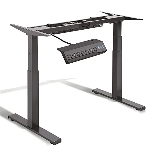 Xantron® Schreibtischgestell Elektrisch Höhenverstellbar/Höhenverstellbarer Schreibtisch Gestell / 2 geräuscharme Motoren, 3 speicherbare Stufen, kinderleichte Montage