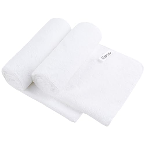 KinHwa Microfibre Soft Hand Towels for Bathroom Abosorbent Small Guest Towels Thick Face Towels 40m x 70cm Fast Drying Washcloth for Bath, Spa, Gym 2pack White - Cosy Home Interiors KinHwa Microfibre Soft Hand Towels for Bathroom Abosorbent Small Guest Towels Thick Face Towels 40m x 70cm Fast Drying Washcloth for Bath, Spa, Gym 2pack White