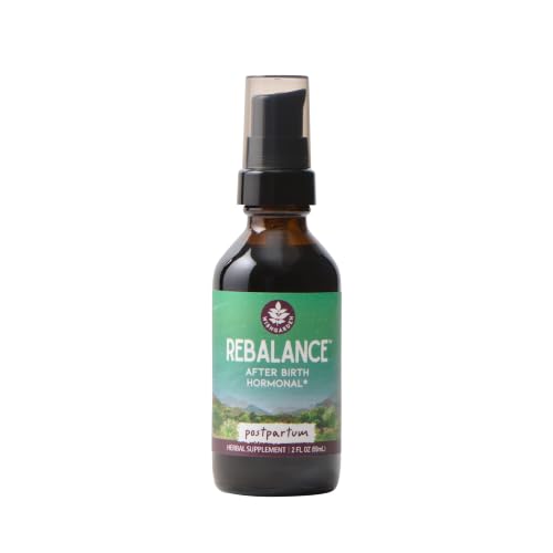 Image of WishGarden Herbs ReBalance After Birth Hormonal Support Tincture, 2oz | Vitex Berry, Motherwort & St. John's Wort, Mood & Hormonal Rebalancing, FairWild Certified, Vegan