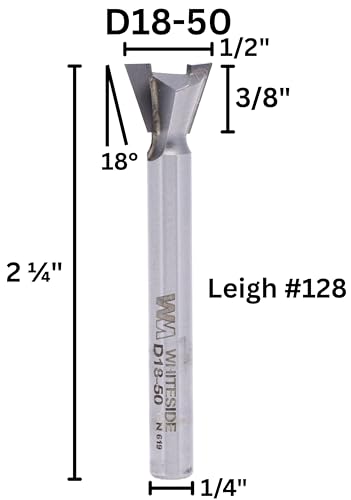 Fresas Whiteside D18-50 de 1/2 pulgada fresadora y corte preciso 3