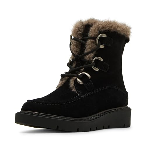 Blondo Women's Waterproof Boot Monday, Black Suede, 8.5