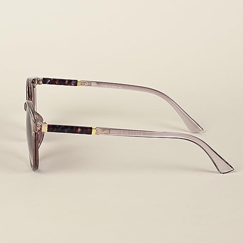 Image of Voyage UV Protected Brown Round Sunglasses for Women