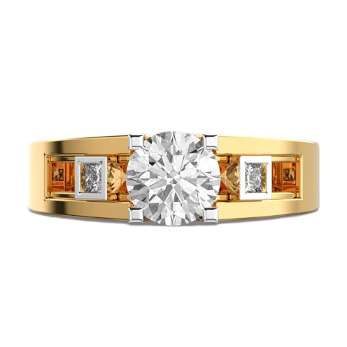 Bague solitaire en moissanite plaqué or pour vos grandes soirées
