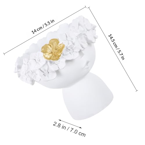 Vase en résine blanc incassable solution fleurs séchées salon