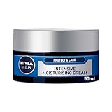 NIVEA MEN Intensive Moisturising Face Cream Protect & Care Pack of 3 (3 x 50 ml), Face Moisturiser for Dry Skin, Moisturiser for Men with Aloe Vera & Vitamin E, Mens Moisturiser