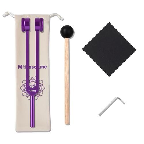 Image of 128 hz Weighted Tuning Fork for Healing Tone Therapy Purple | 128hz Sound Healing Instruments Chakra Meditation Tools Diapasones Terapeuticos Aluminum Alloy Tuning Fork