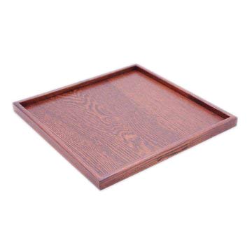 Amazon｜お盆 トレー 正角盆 約30×30cm 茶｜トレイ・盆 オンライン通販