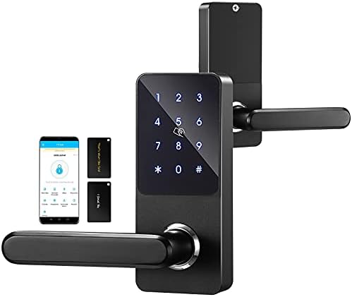 Smart Lock, Keyless Entry Door Lock with Bluetooth, Touchscreen Keypad Deadbolt Lock, Keypad Entry Door Lock, Passcode Code Door Lock, Digital Smart Door Lock for Home Hotel Apartment, Left Handle