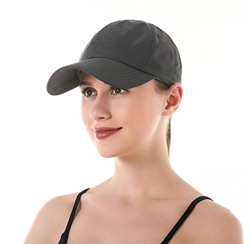 Mukeyo Womens Criss Cross Ponytail Baseball Cap Adjustable Messy High Bun Ponycap Quick Drying Mesh Trucker Hat For Outdoor Sports Travel Navy Blue #TOP5