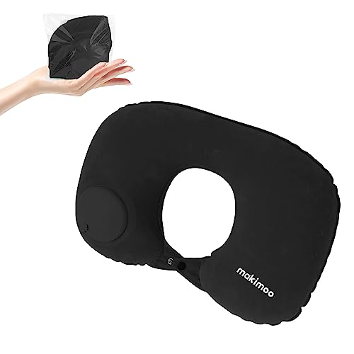 Consejos para Comprar Almohadas hinchables - solo los mejores. 48 Makimoo - Almohada inflable de viaje, almohada de cuello para viajes, almohada inflable para el cuello, almohada de avión, almohada hinchable, almohada de avión para cuello,...