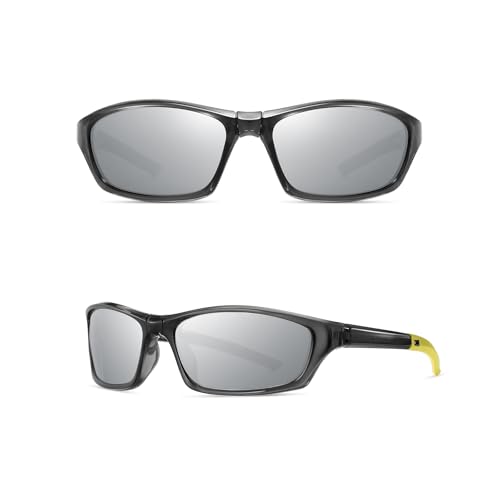Image of Foldable Polarized Wrap Around Sunglasses For Men - Lightweight Cycling Sports for Fishing Glasses UV Protection
