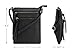 DELUXITY Crossbody Purse Bag Shoulder Bag Multi Pocket Zipper Purse | Black