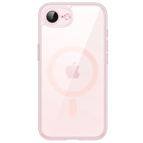 Image of JETech Magnetic Cover Case for iPhone 17e (2026) / iPhone 16e Compatible with MagSafe, Shockproof Phone Bumper Cover, Anti-Scratch Clear Back, 6.1-Inch Display (Soft Pink)