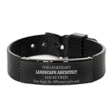 Black Shark Mesh Bracelet for Landscape Architect Retirement Gifts - Never Forget the Difference Youve Made, Inspirational Graduation Present for the Legendary Architect, Unique and Perfect Birthd