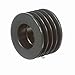 Browning 4H3V31 Split Taper Sheave, Cast Iron, 4 Groove, 3V Belt, Uses H Bushing