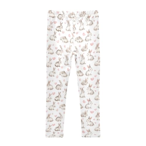 Rabbit and Heart Girls Leggings Kids Yoga Pants Athletic Tights Pants 4-10 Years2