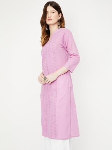 Image of Max Women's Cotton Blend Regular Fit Casual Kurta