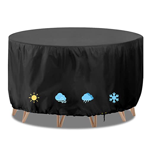WLEAFJ Terrassen-Recamiere Abdeckung 178x81x76cm – Wasserdicht, Windfest, 2 Stück, Schwarz